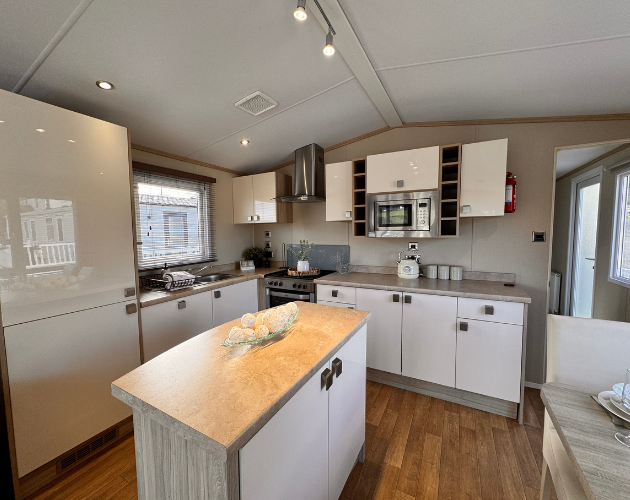 Regal Sandringham Static Caravan For Sale North Wales Kitchen